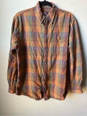 Territory Ahead Shirt Men’s Plaid Rustic Outdoor 90s Cotton Grunge lumberjack M